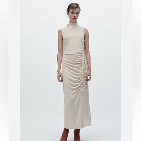 Like New Zara Draped Dress - Picture 2 of 10